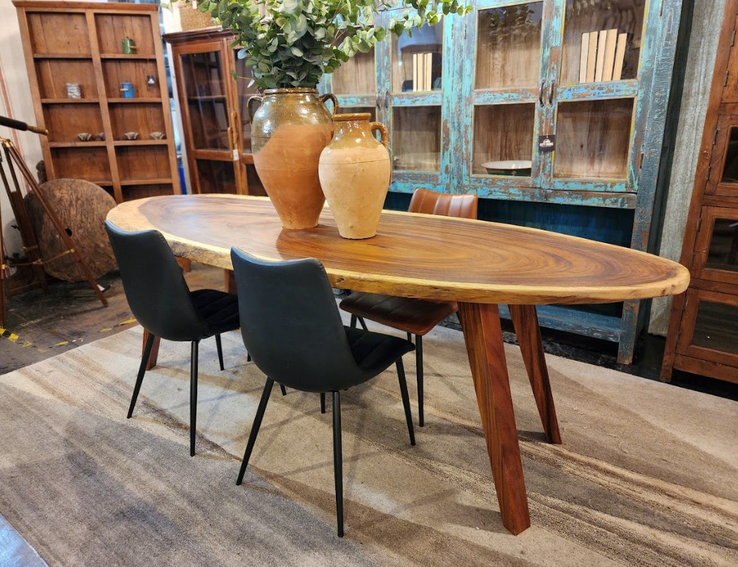 Chamcha Live Edge Dining Table: Product View