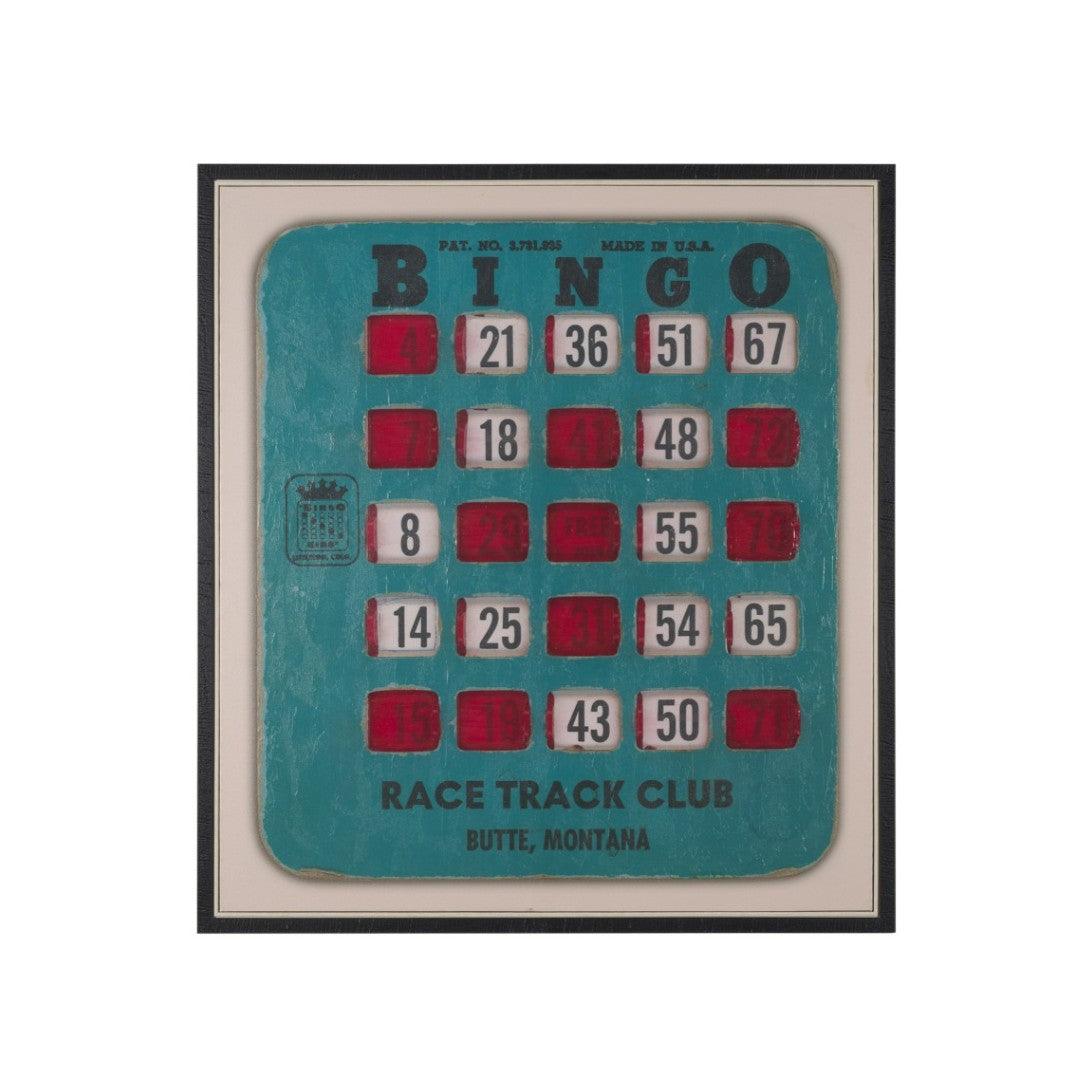 Chasing Numbers Bingo Card Wall Art-Style II: Available at City Home PDX