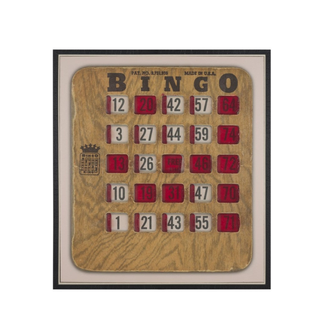 Chasing Numbers Bingo Card Wall Art-Style III: Available at City Home PDX