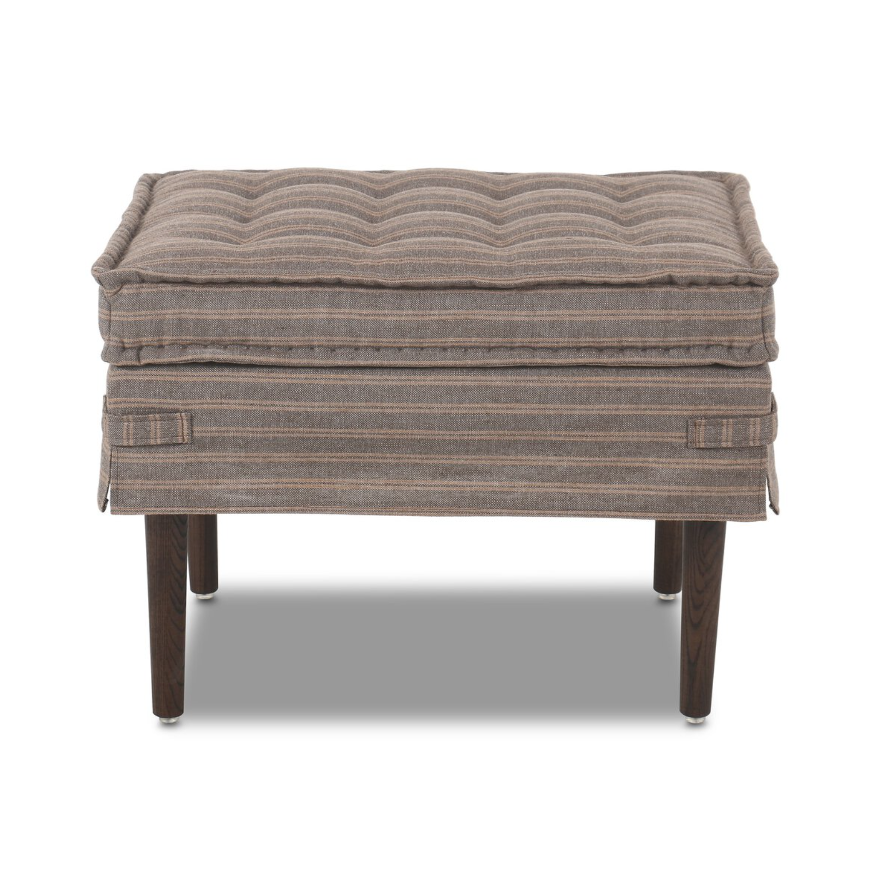 Amber Lewis X Four Hands Cole Small Ottoman-Rodin Bark: Front Product View