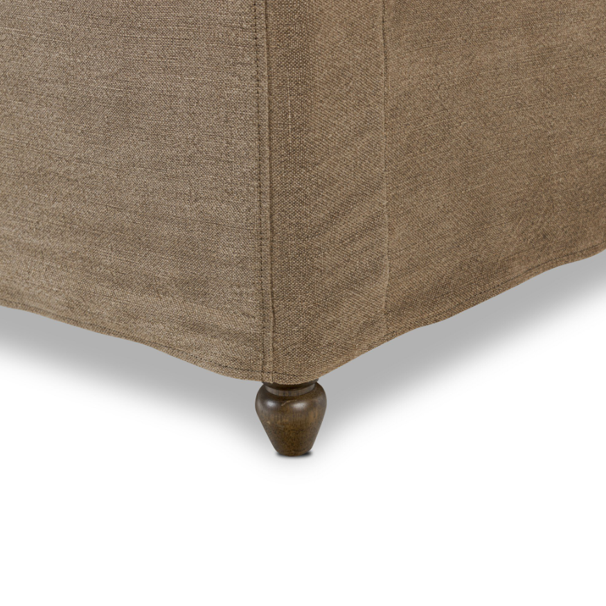 Amber Lewis X Four Hands Dalia Bed-Broadway Coffee: Up-Close Product Foot View