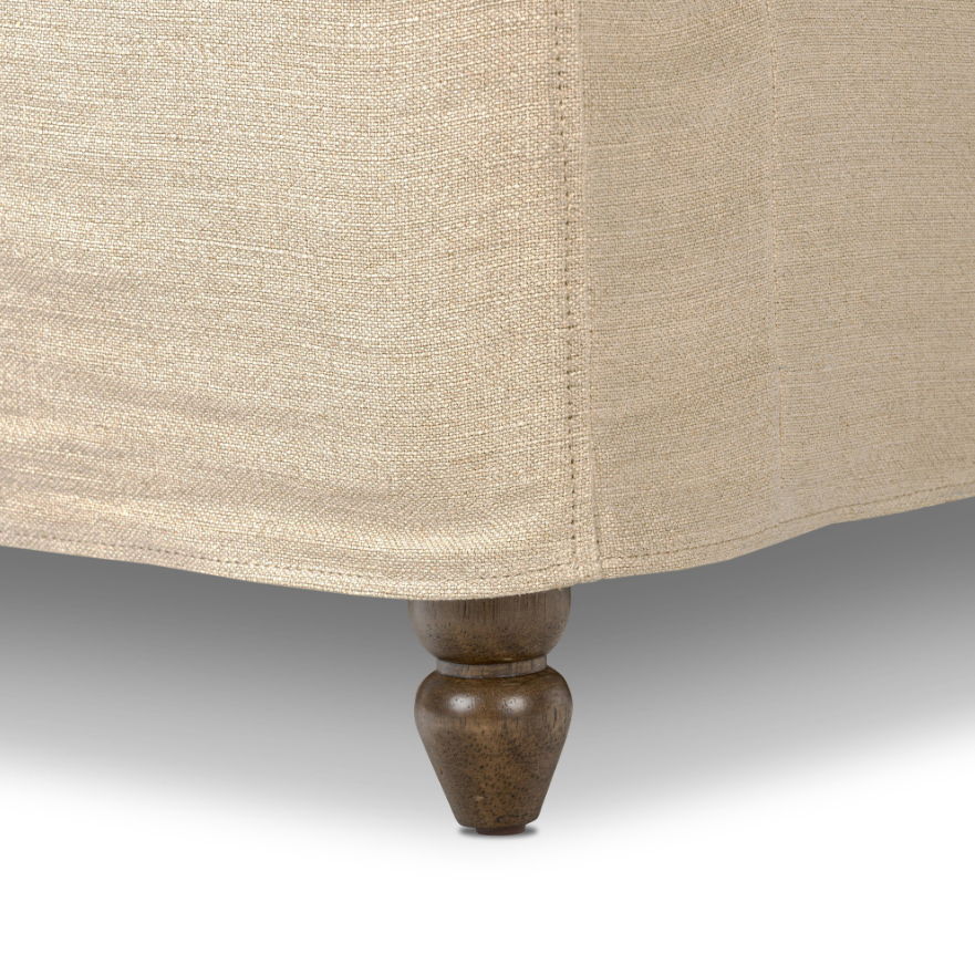 Amber Lewis X Four Hands Dalia Bed-Broadway Dune: Product Feet View
