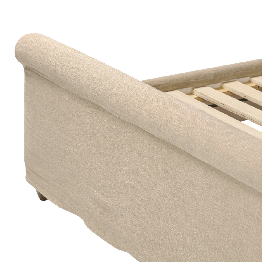 Amber Lewis X Four Hands Dalia Bed-Broadway Dune: Product Footboard View