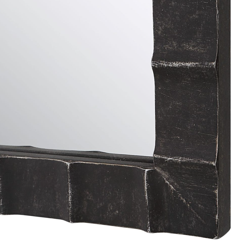 Dandridge Arch Mirror: Up-Close Iron Frame View