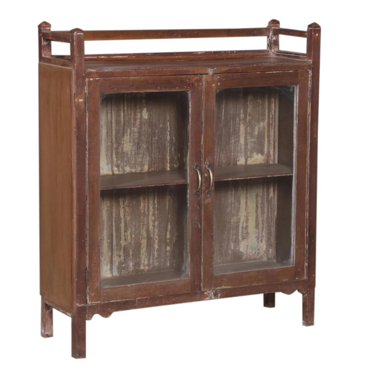 Dark Wood Cabinet with Glass-Style A: Available at City Home PDX