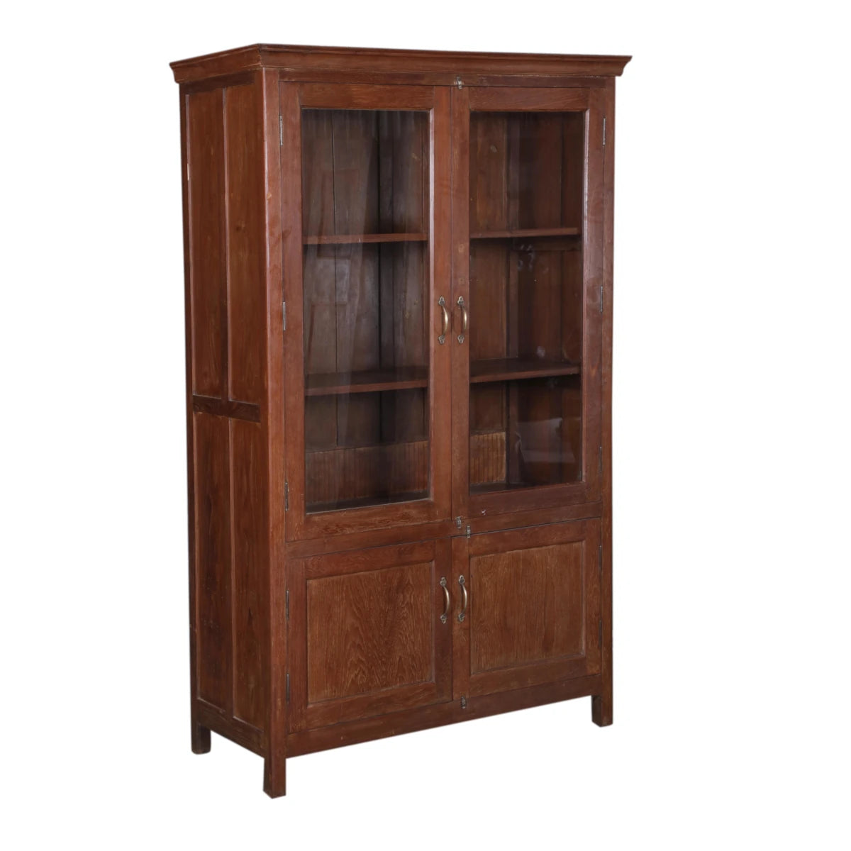 Dark Wooden Cabinet with Glass-Style Three: Product View
