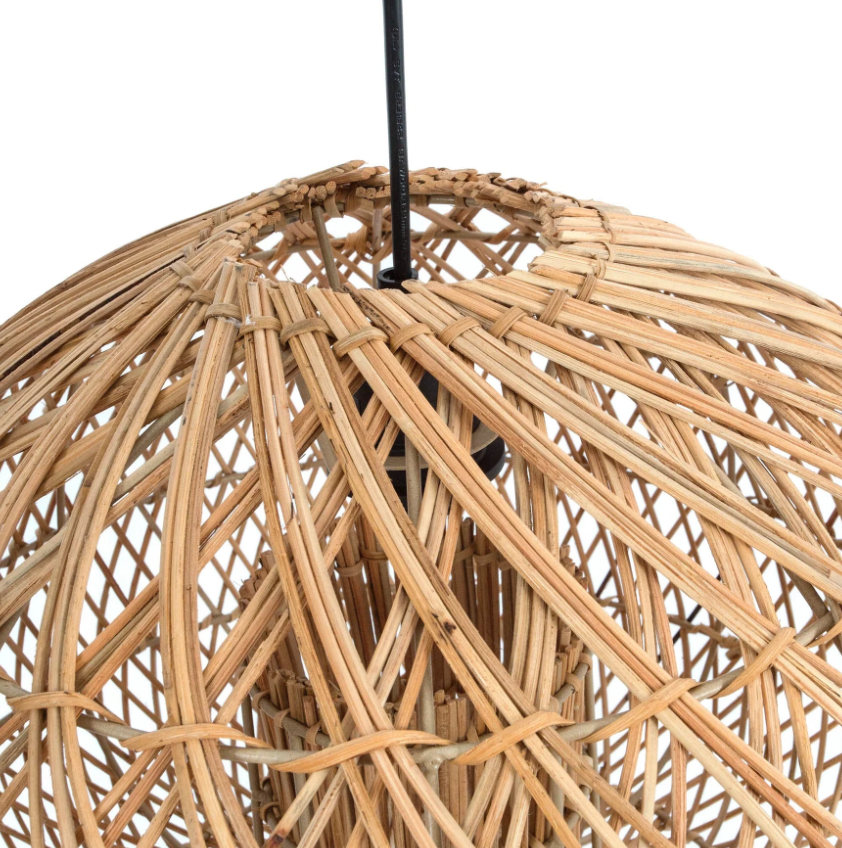 Dome Chandelier: Rattan Shade Product View