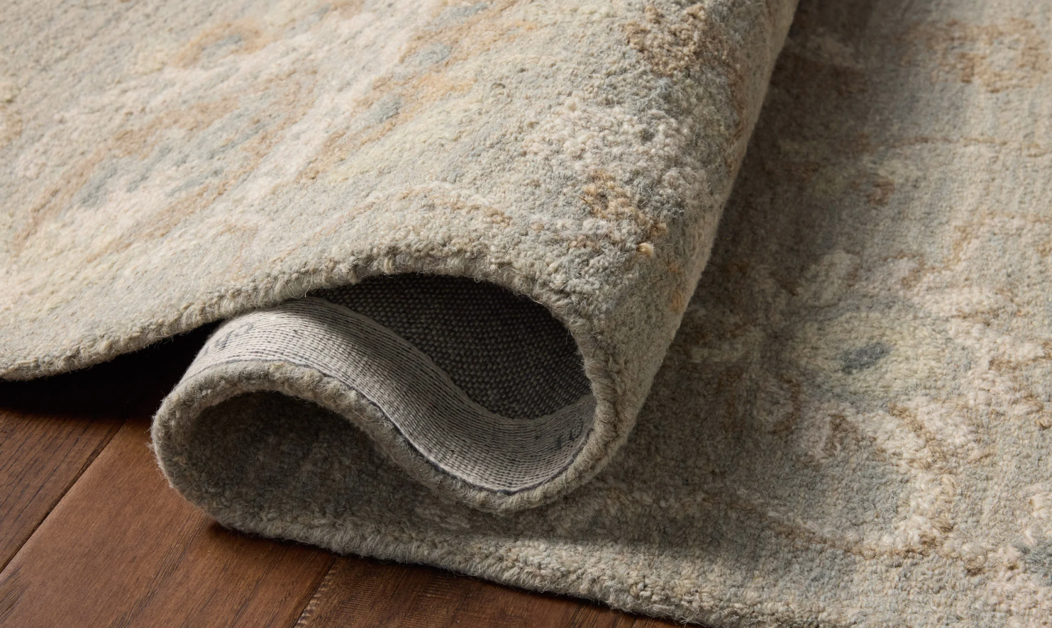 Chris Loves Julia X Loloi Dorothea Rug in Stone/Multi: Product Folded View