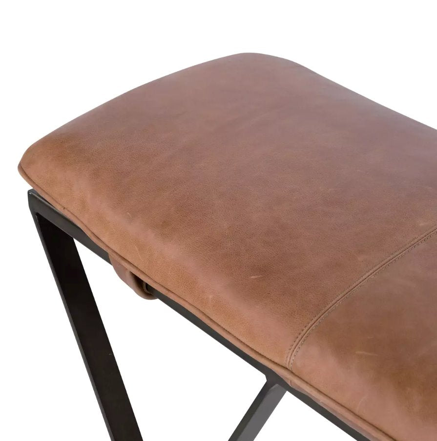 Darrow Bench in Palermo Cognac: Up-Close Product View