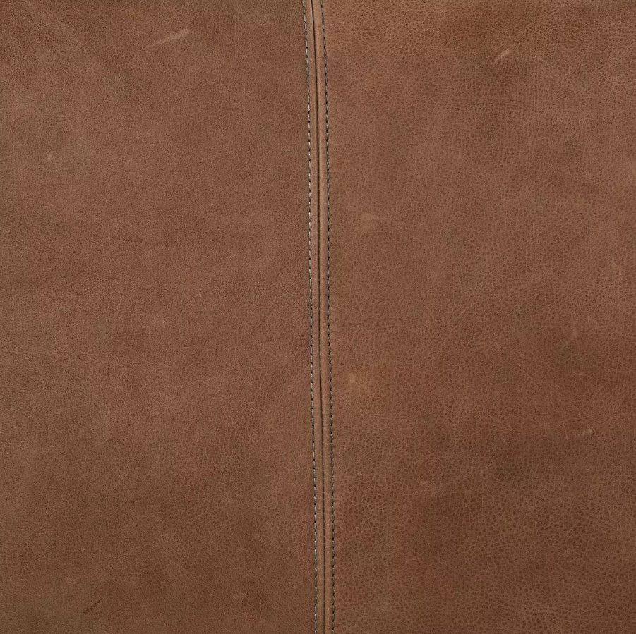 Darrow Bench in Palermo Cognac: Up-Close Leather View