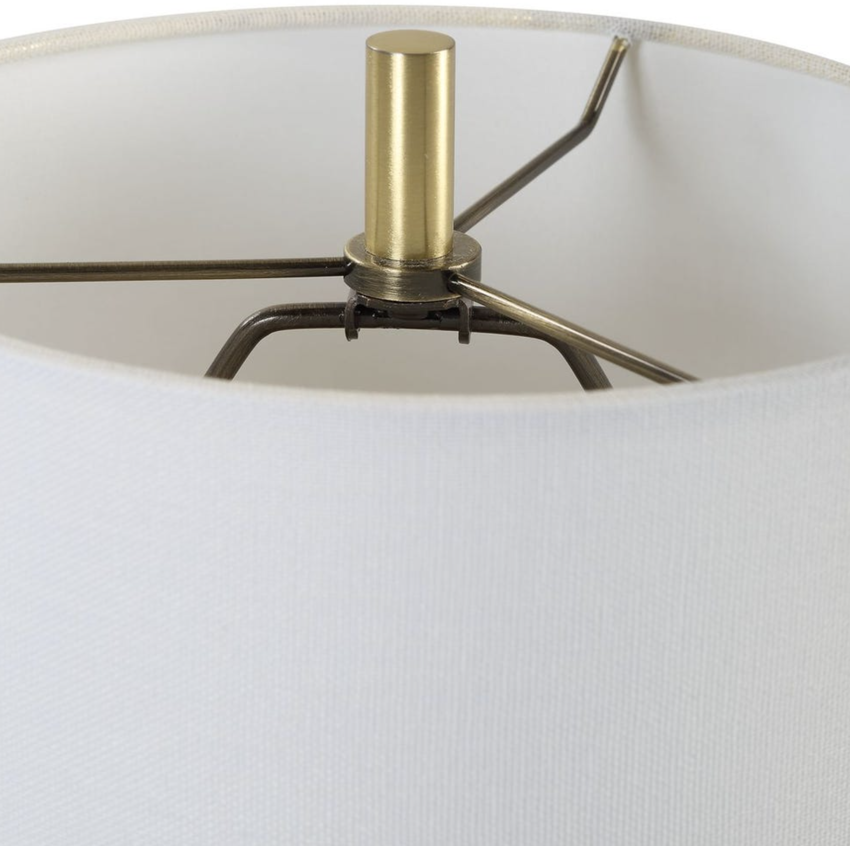 Enigma Artglass Buffet Lamp: Brass Plated Accents View