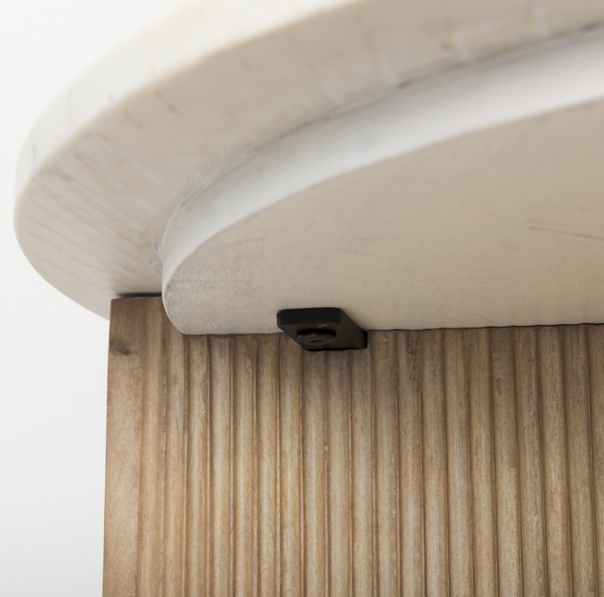 Enzo 32" Foyer Accent Table: Underneath Tabletop Product View