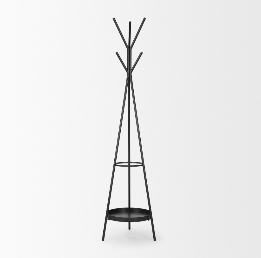 Everett Metal Coat Rack: Front Product View