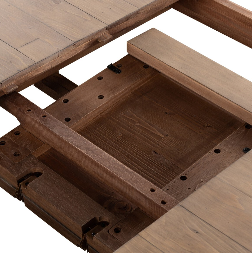 Everson 71" Extension Dining Table: Up-Close Butterfly Leaf View