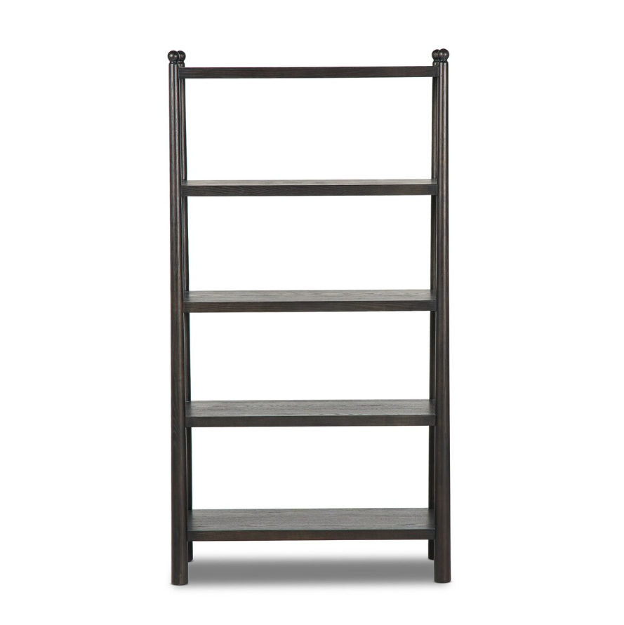 Amber Lewis X Four Hands Eldridge Bookcase-Distressed Black Oak: Available at City Home PDX