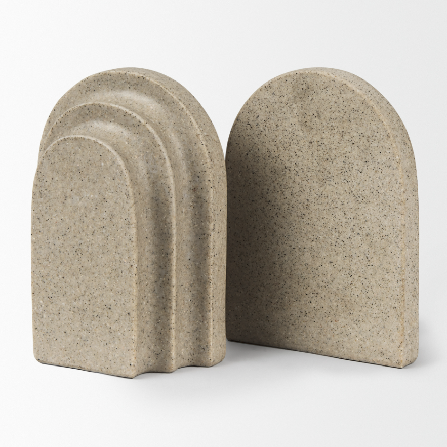 Empire Arch Bookends-Sandstone Resin: Product View