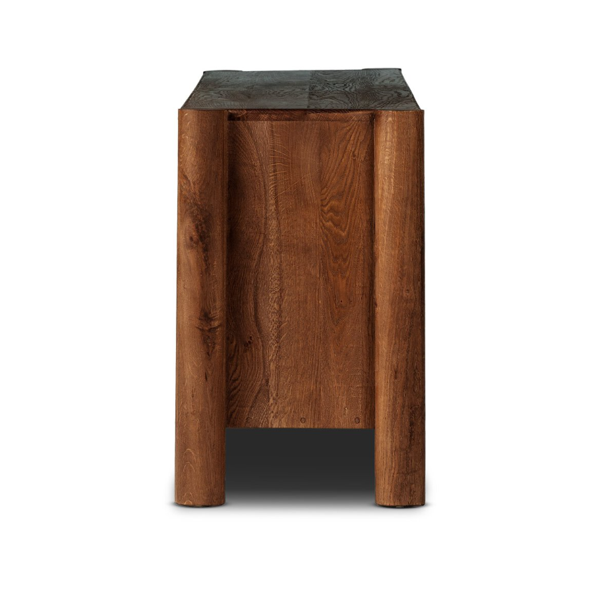 Ezri Media Console-CocoaOak: Product Side View