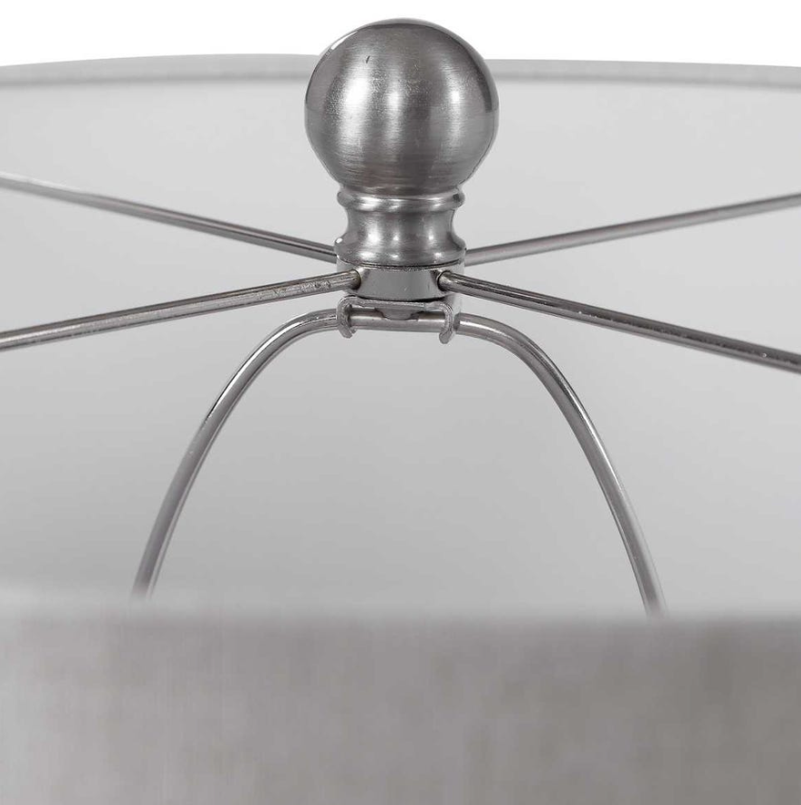 Felipe Table Lamp: Brushed Nickel Plated Accents