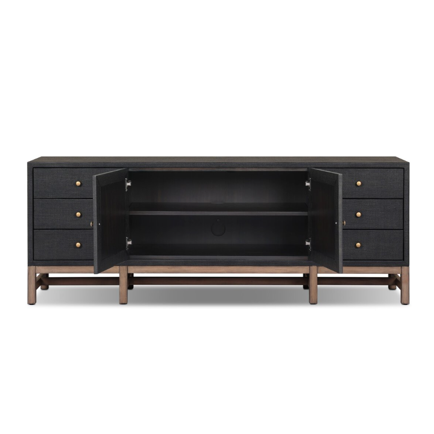 Fiona Media Console: Front Open Cabinet Product View