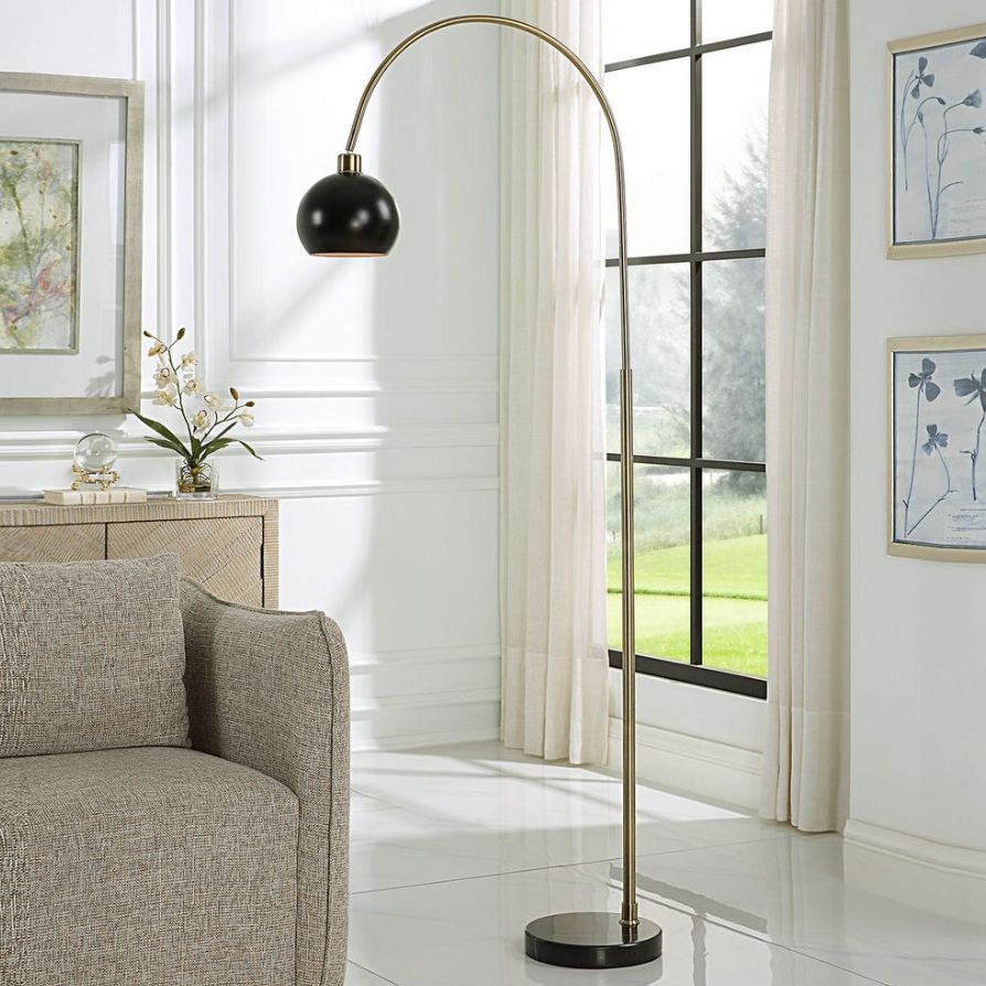Antique Brass Floor Lamp: Product Style View