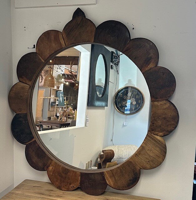 Floral Wood Mirror: Available at City Home PDX Outlet
