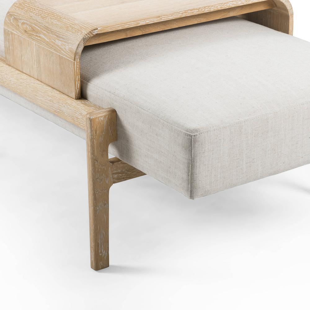 Fawkes Bench in Savory Parchment: Up-Close Product View