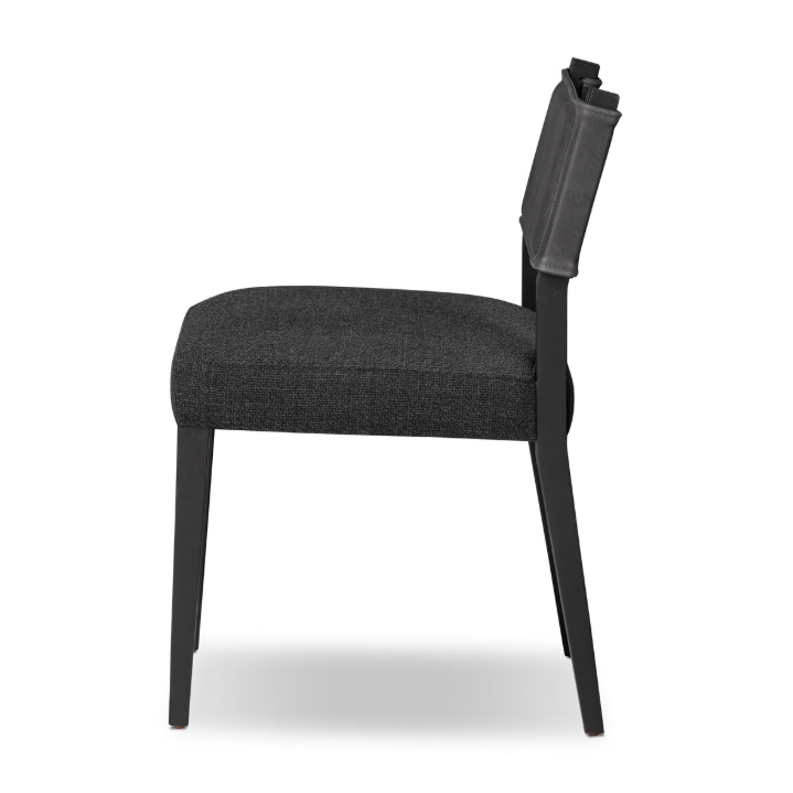 Ferris Dining Chair-Gibson Black: Product Side View
