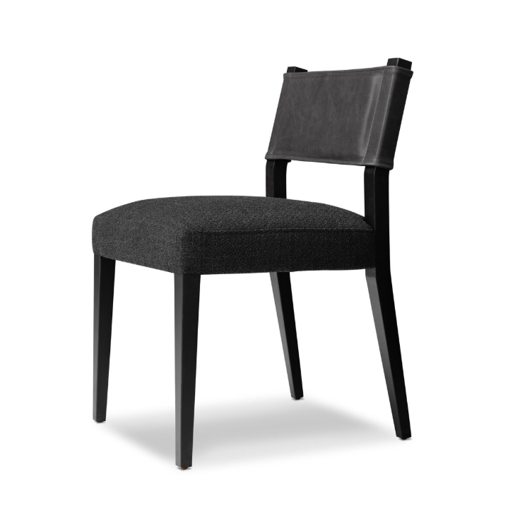 Ferris Dining Chair-Gibson Black: Quarter Product View