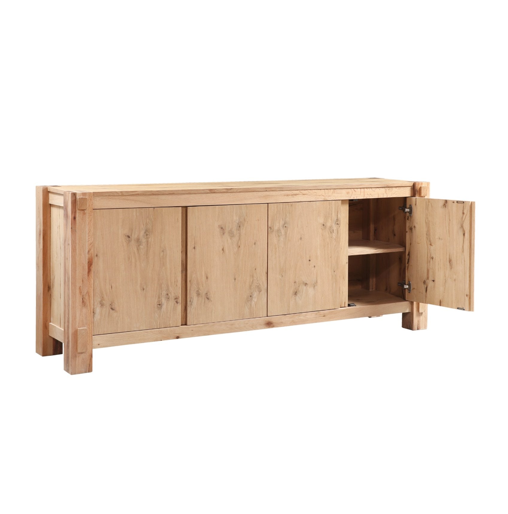 Flagstaff 80" Buffet: 2nd Open Cabinet View