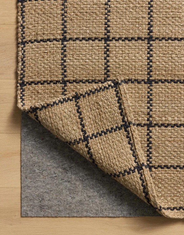 Chris Loves Julia X Loloi Fletcher Rug in Natural/Black: Product Backing View