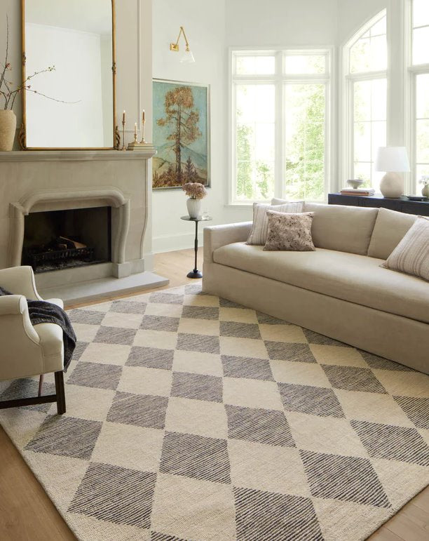 Chris Loves Julia x Loloi Francis Rug in Beige/Charcoal: Product Style View