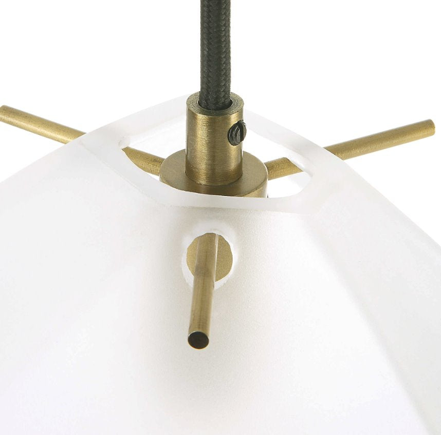 Geodesic Pendant: Antique Brass Finish