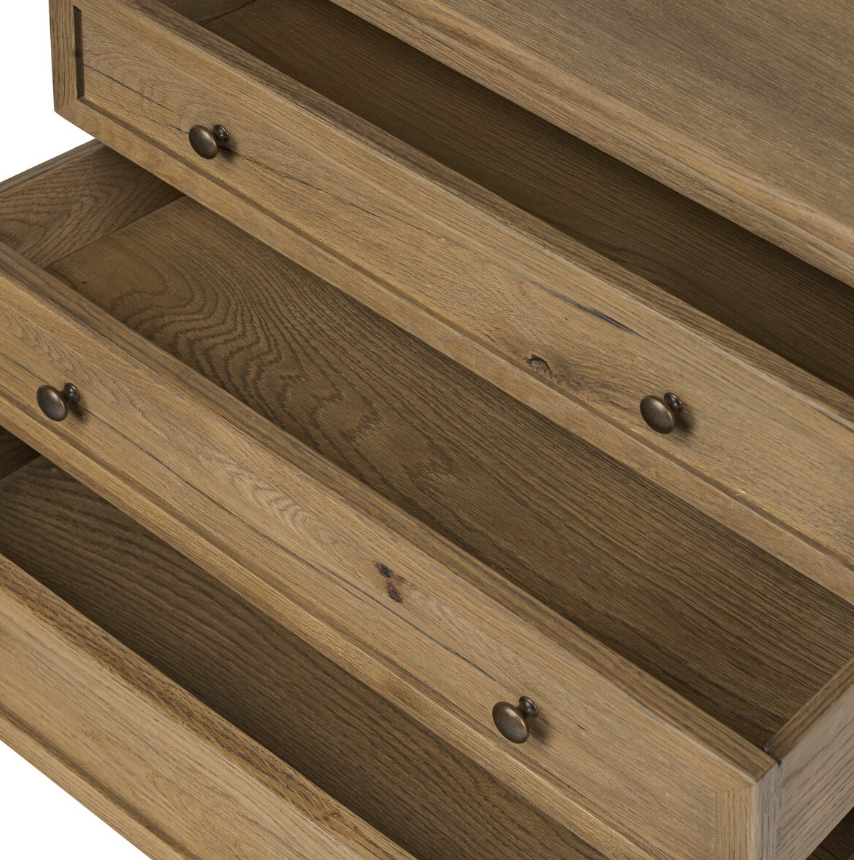 Amber Lewis X Four Hands Geoffrey Nightstand: Open Drawers Product View