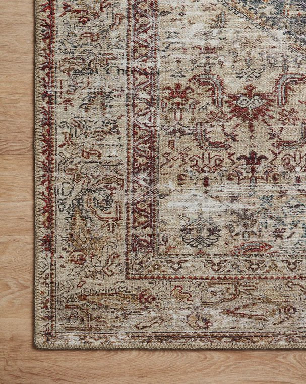 Amber Lewis x Loloi Georgie Rug in Teal/Antique: Pattern View