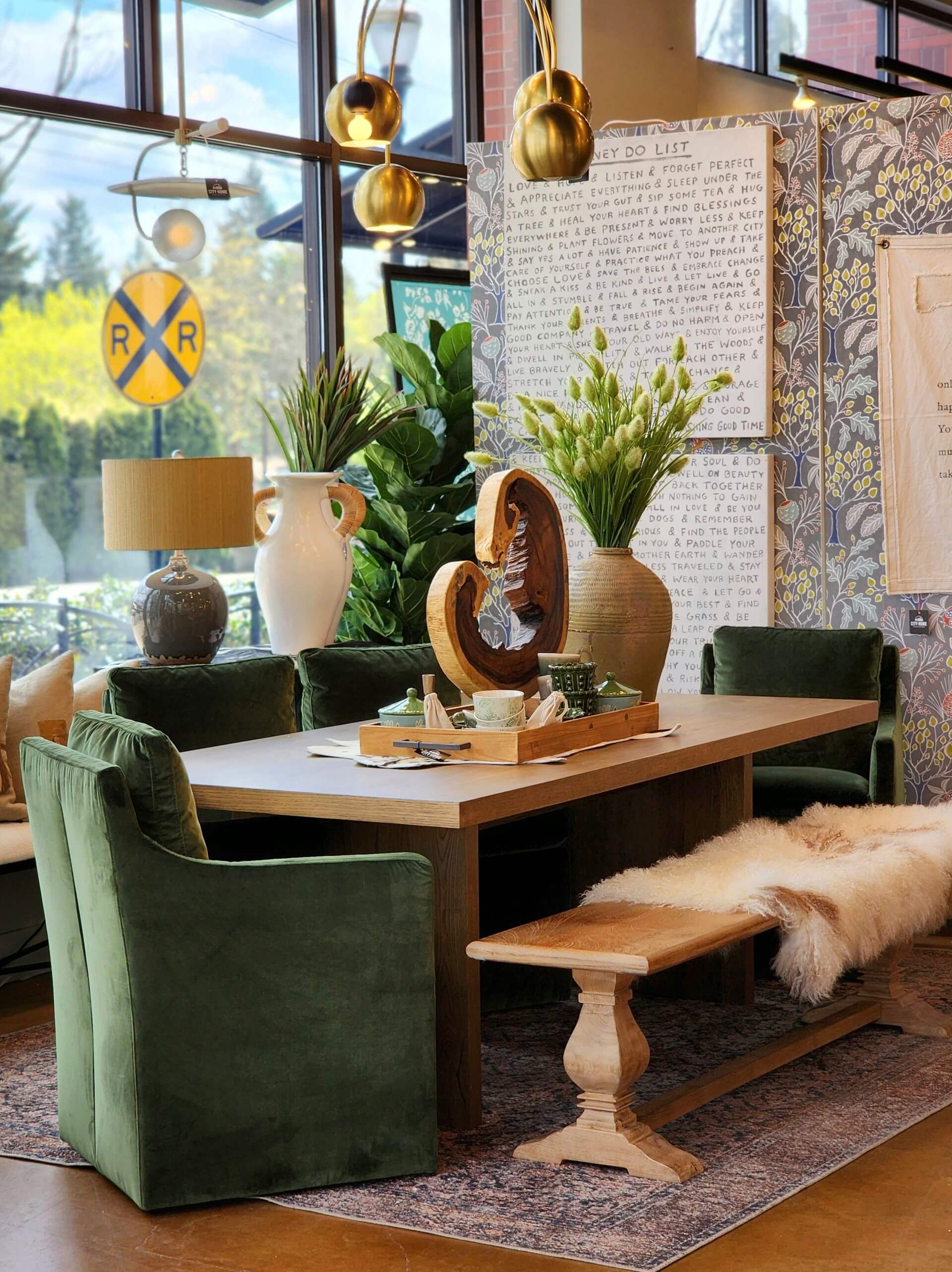 Gigi Arm Chair: In Falkirk Military Green Finish