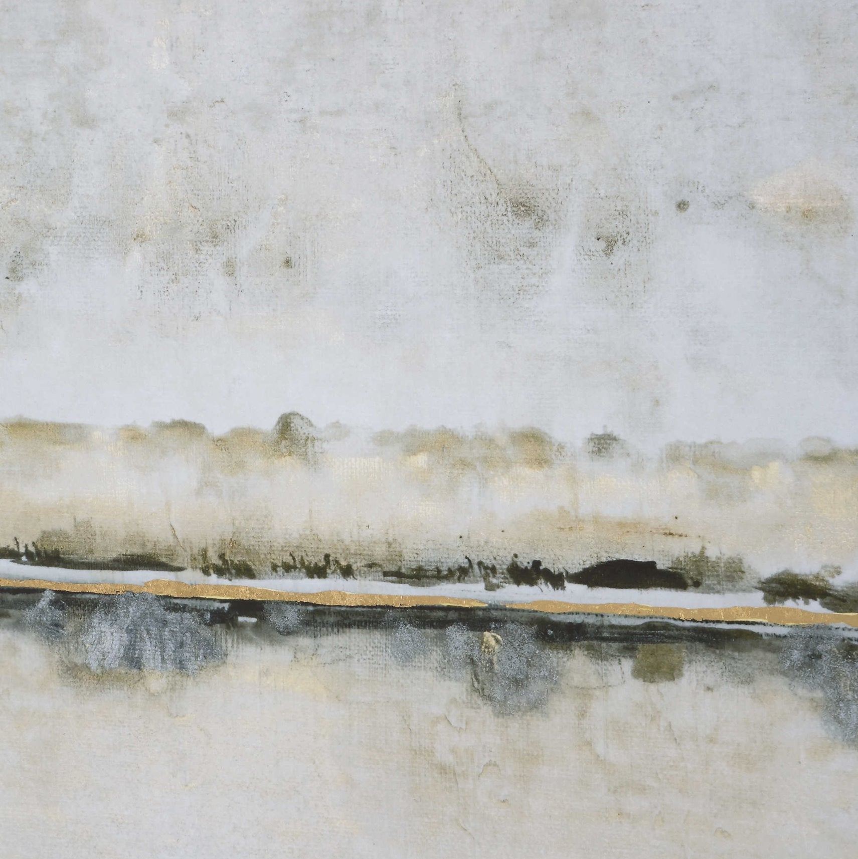 Gilded Horizon Framed Print: Up-Close Print View