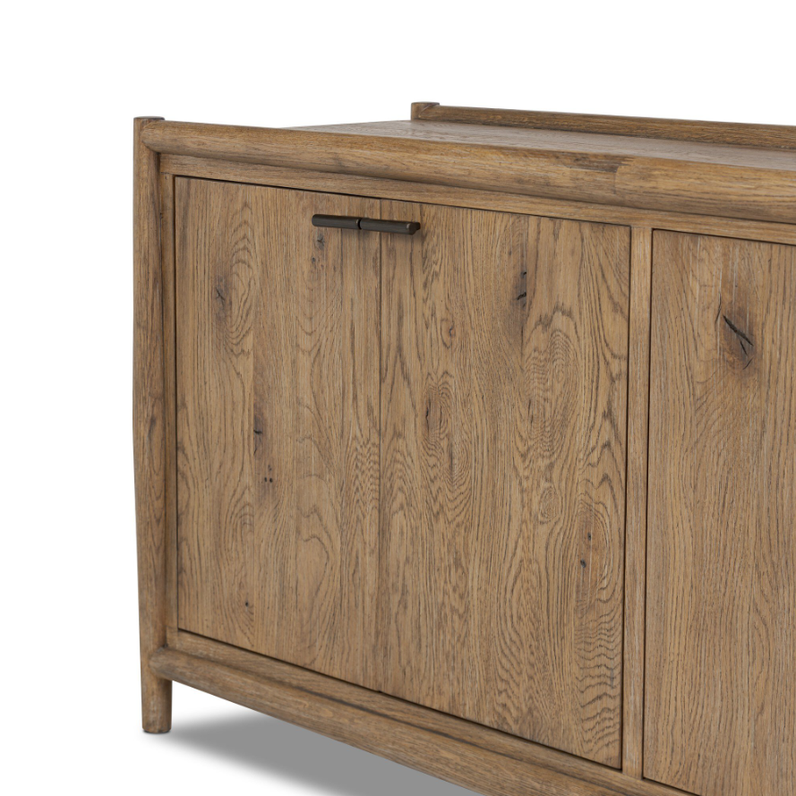 Glenview 4 Door Sideboard: Up-Close Front Corner View