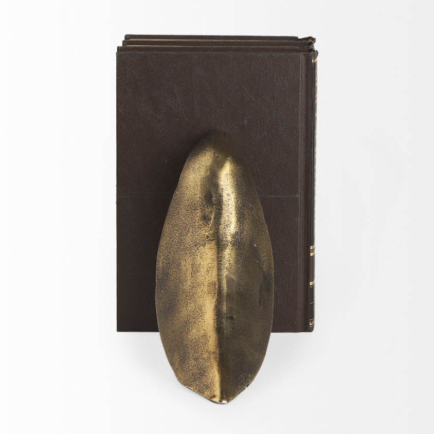 Dover Gold Aluminum Bookends: Product Side View