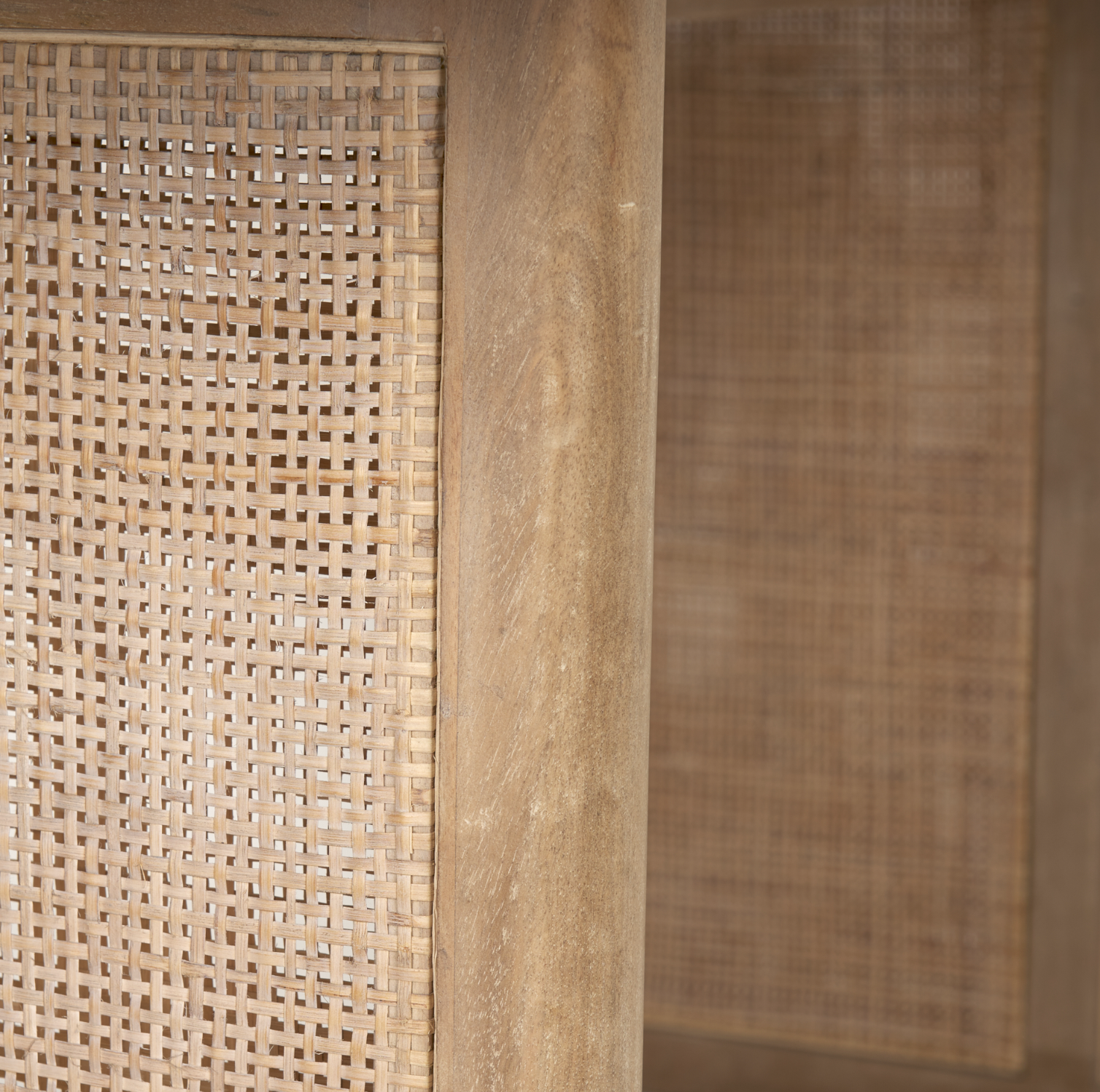 Grier Dining Table: Cane Details View