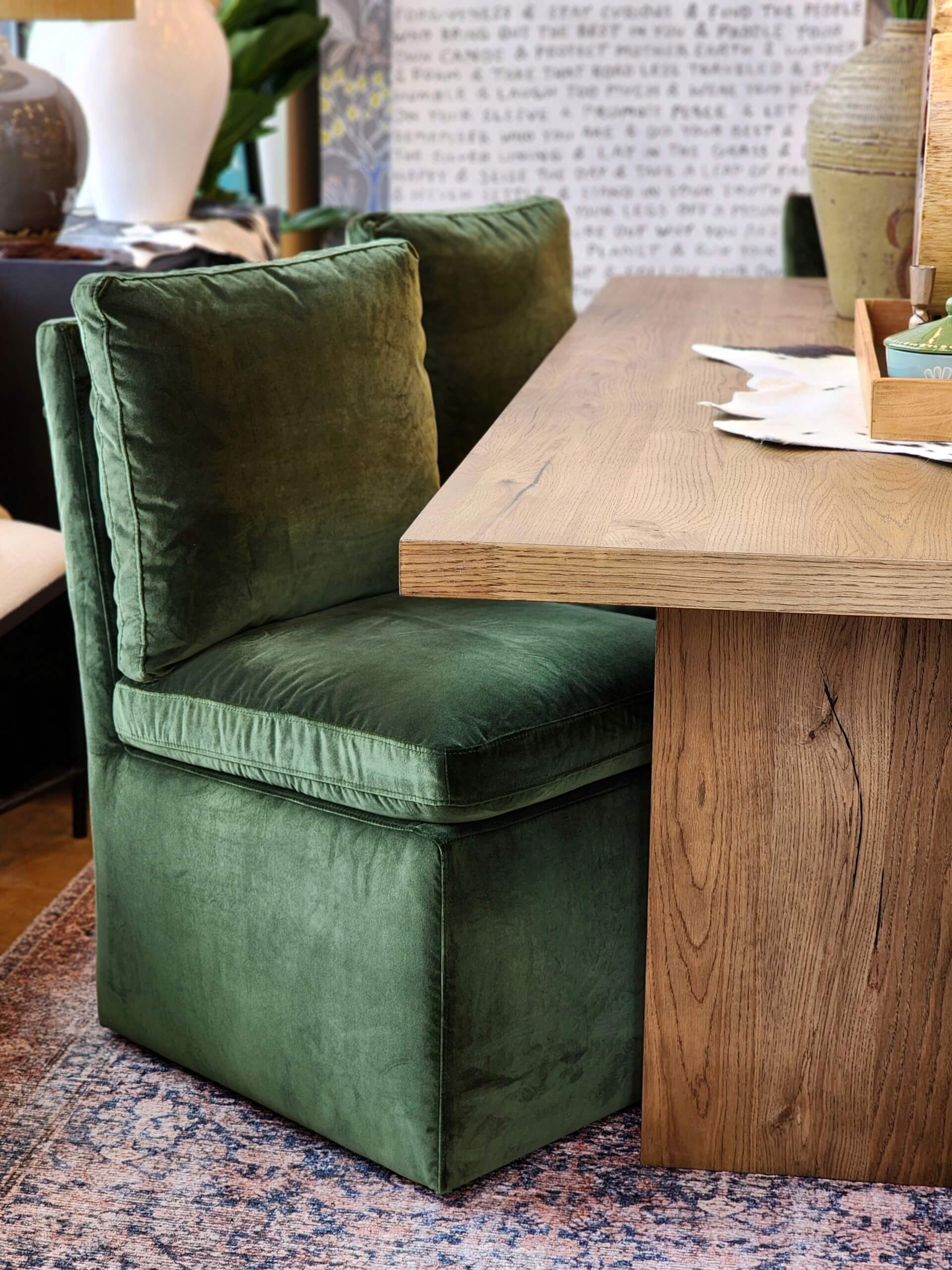 Gigi Dining Chair: In Falkirk Military Green Finish