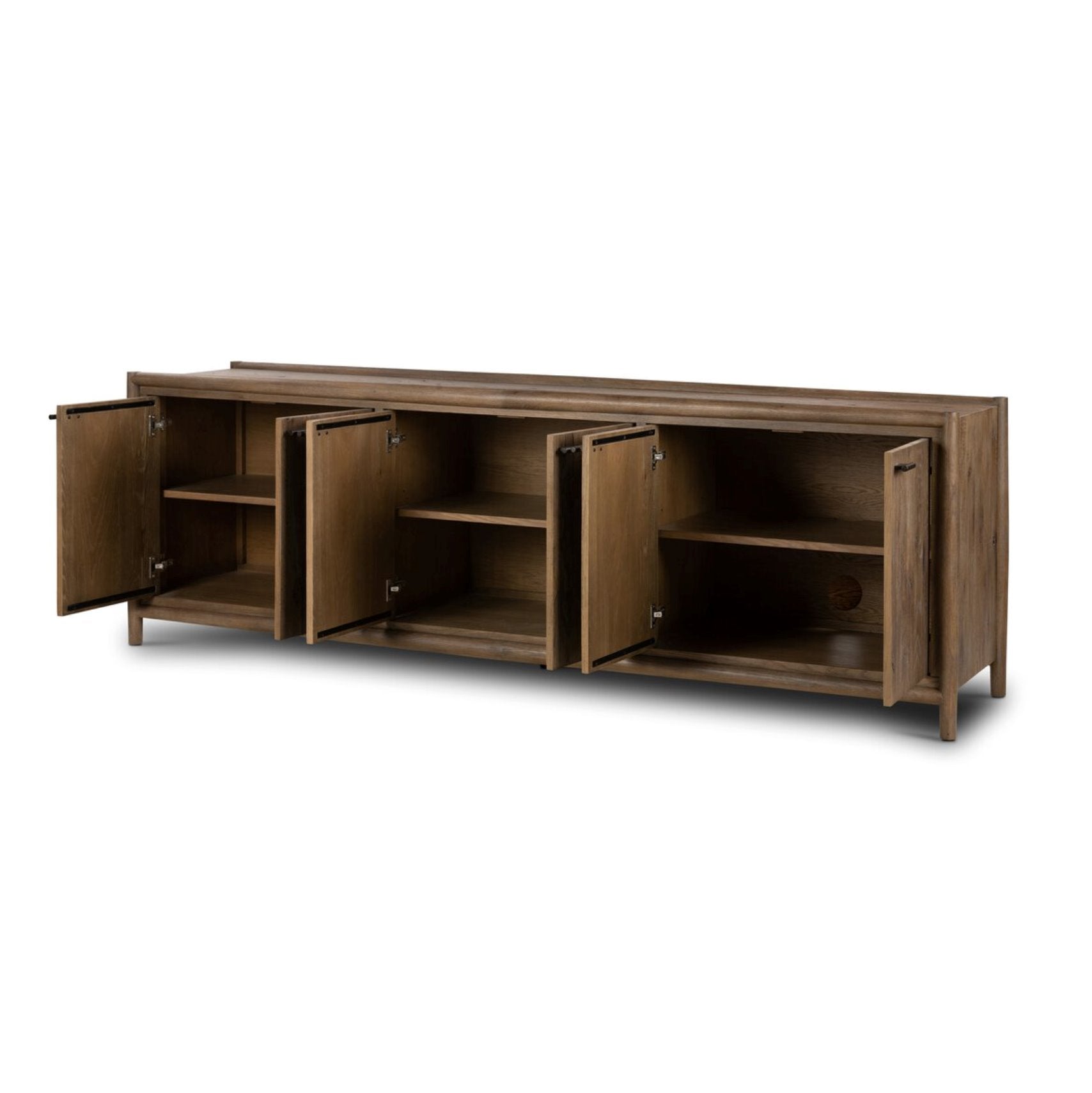 Glenview 6 Door Sideboard: Open Cabinet View