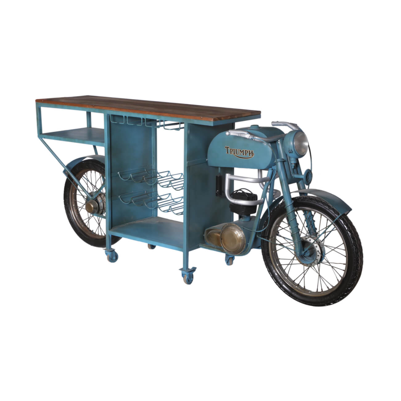 Iron Bike Bar with Shelves-Style Two: Product View