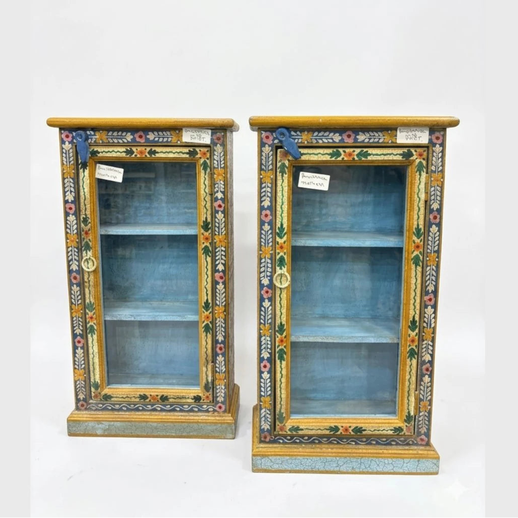 Handpainted Floral Cabinet: Available at City Home PDX