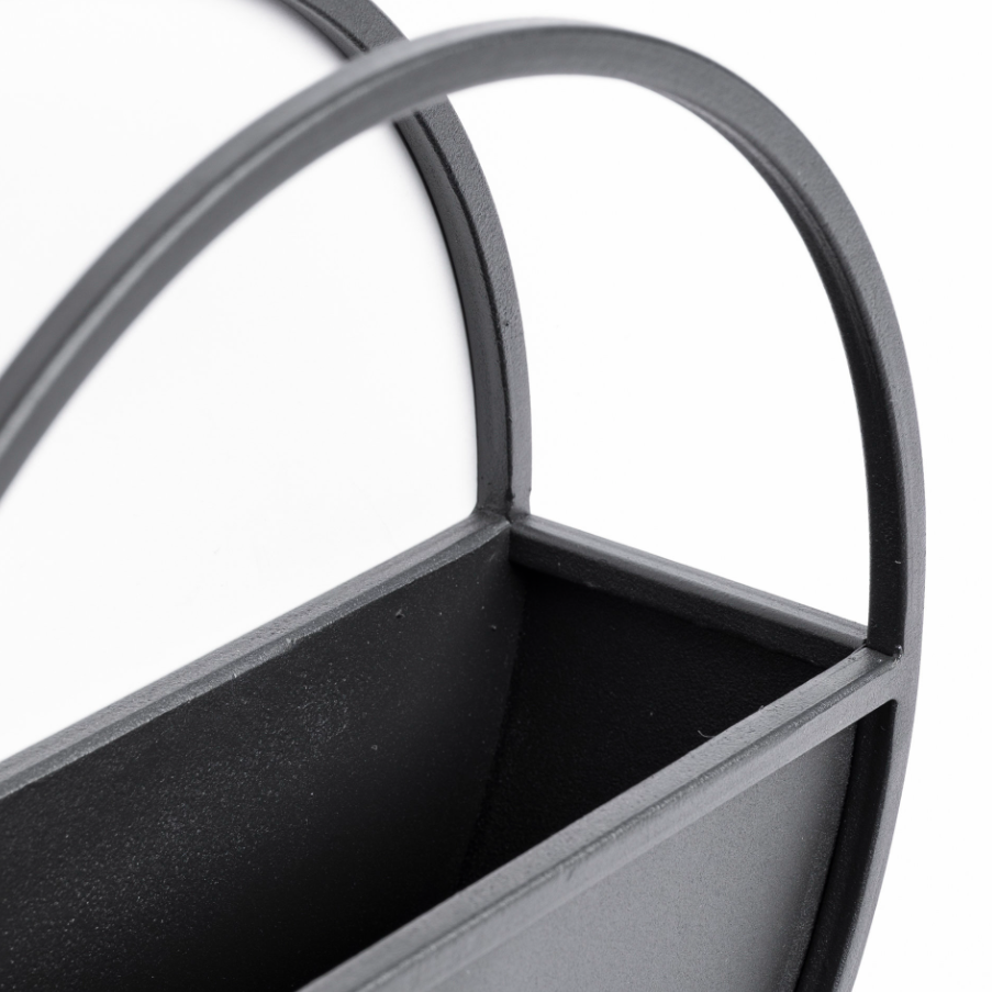 Hank Set of 2 Metal Wall Planters: Up-Close Product View