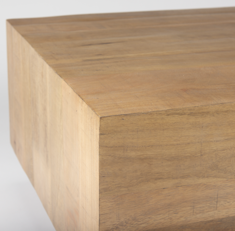 Hayden Rectangular Coffee Table: Product Corner View