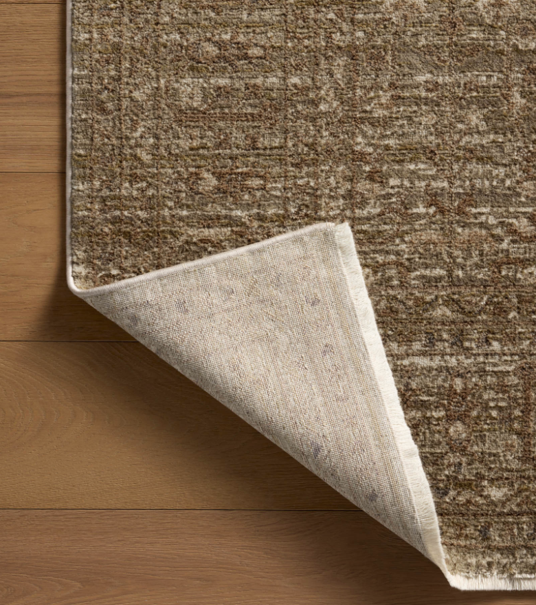 Haywood Rug in Sage/Brown: Product Back View