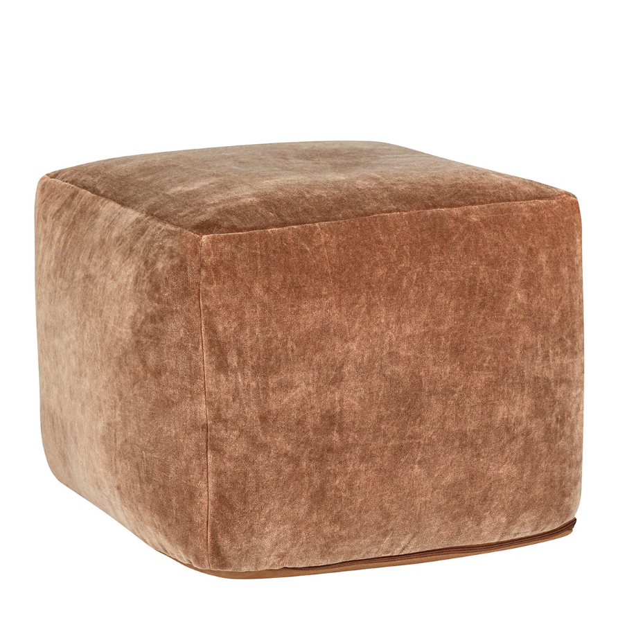 Heirloom Velvet Pouf: Product View
