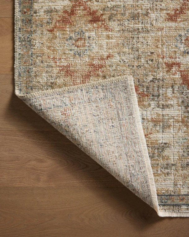 Heritage Rug in Grey/Sunset: Backing View