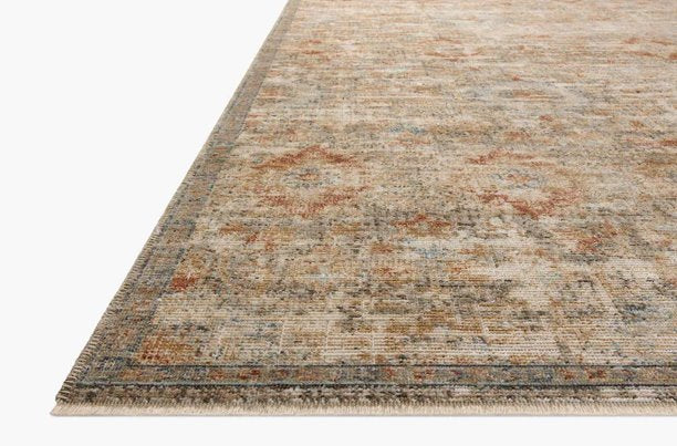 Heritage Rug in Grey/Sunset: Pile Height View