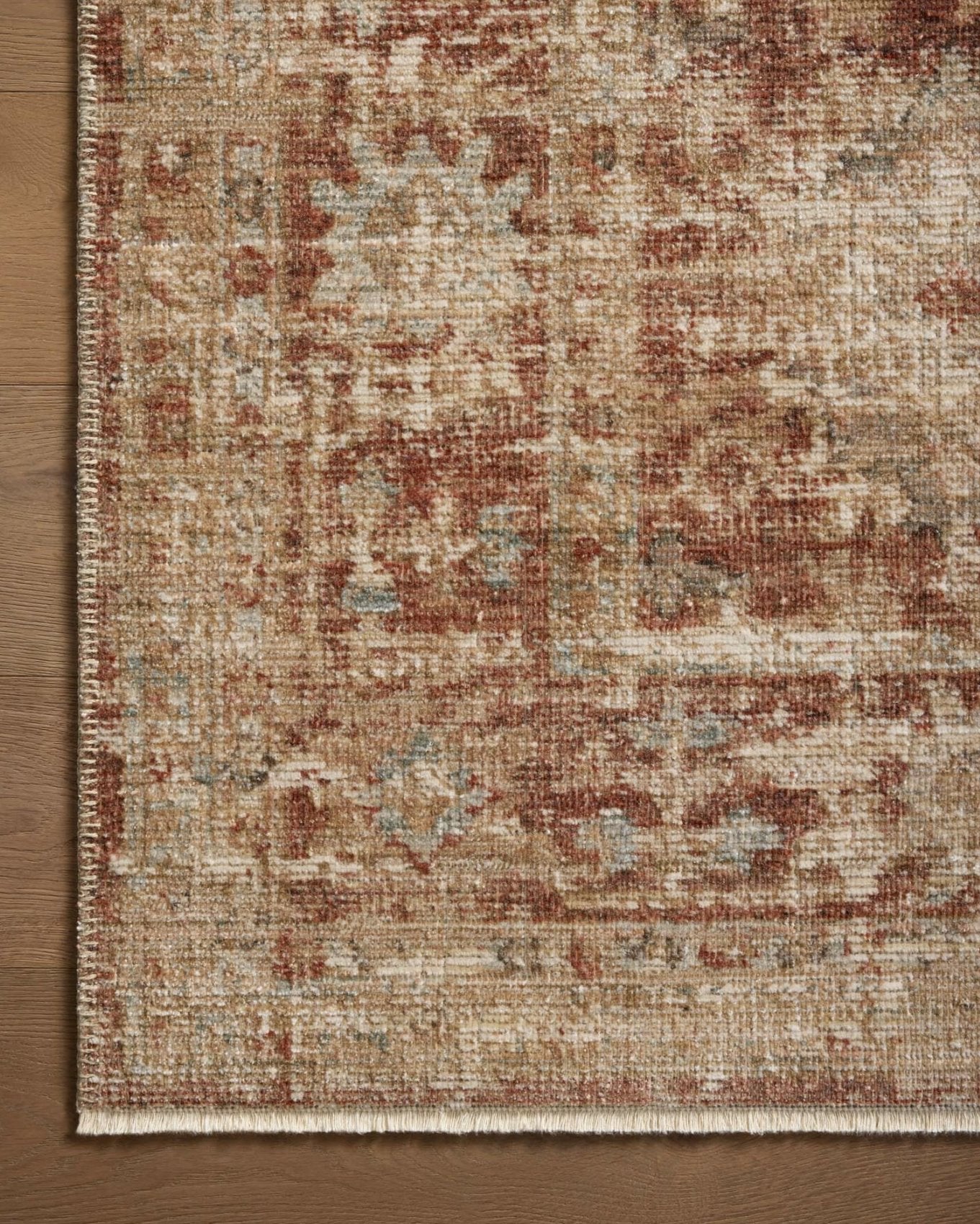 Heritage Rug in Brick/Multi: Up-Close Product View